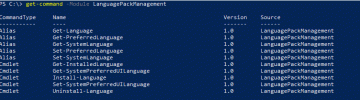 Установка языкового пакета в Windows 10/11 с помощью PowerShell