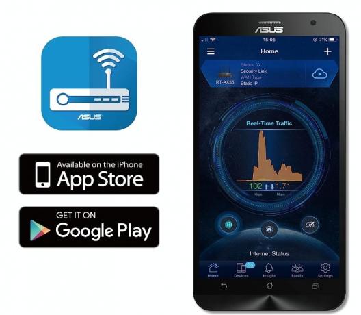 Mobilná aplikácia Asus WiFi 6 router 